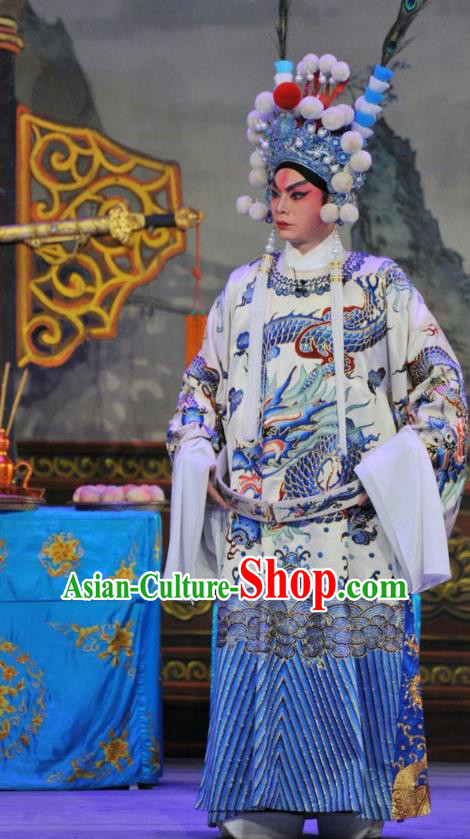 The Sword Chinese Guangdong Opera Military Officer Kao Apparels Costumes and Headwear Traditional Cantonese Opera Garment General Armor Clothing with Flags