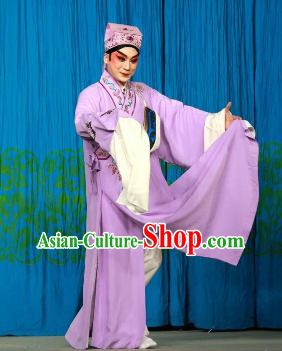 San Kan Yu Mei Chinese Guangdong Opera Young Male Apparels Costumes and Headwear Traditional Cantonese Opera Xiaosheng Garment Physician Clothing