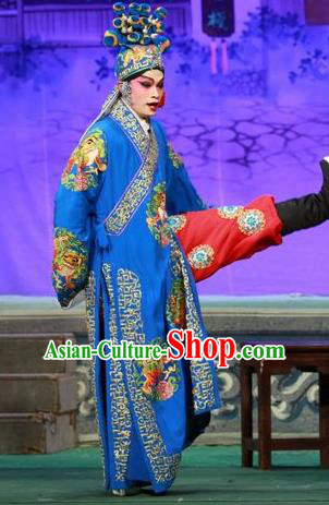 Qing Hua Pan Jinlian Chinese Guangdong Opera Rich Male Apparels Costumes and Headwear Traditional Cantonese Opera Bully Garment Ximen Qing Clothing