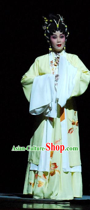 Chinese Cantonese Opera Young Female Garment Dongpo And Zhaoyun Costumes and Headdress Traditional Guangdong Opera Actress Apparels Concubine Dress