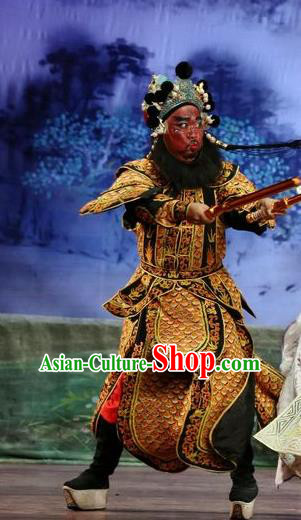 Li Shimin Deng Ji Chinese Guangdong Opera Warrior Apparels Costumes and Headwear Traditional Cantonese Opera General Garment Martial Male Clothing
