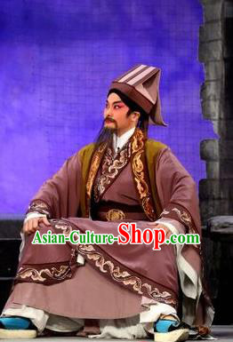 Pan Maoming Chinese Guangdong Opera Elderly Male Apparels Costumes and Headwear Traditional Cantonese Opera Laosheng Garment Physician Clothing