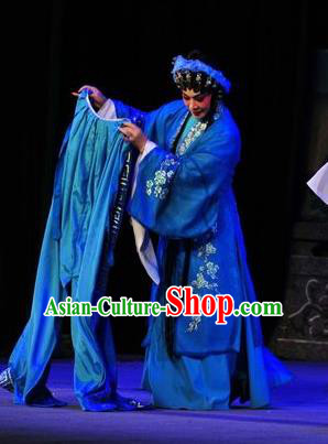 Chinese Cantonese Opera Young Female Garment Shi Zou Yan Song Costumes and Headdress Traditional Guangdong Opera Actress Apparels Diva Wang Jiangxian Dress