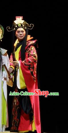 Nan Yue Gong Ci Chinese Guangdong Opera King Zhao Tuo Apparels Costumes and Headwear Traditional Cantonese Opera Duke Garment Lord Clothing