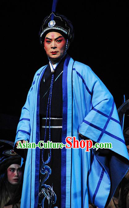 Nan Yue Gong Ci Chinese Guangdong Opera Monarch Zhao Tuo Apparels Costumes and Headwear Traditional Cantonese Opera Duke Garment King Clothing