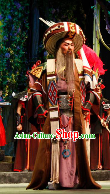 Chinese Traditional Miao Ethnic King Businessman Apparels Costumes Historical Drama Lord Garment Minority Shaikh Clothing and Headwear