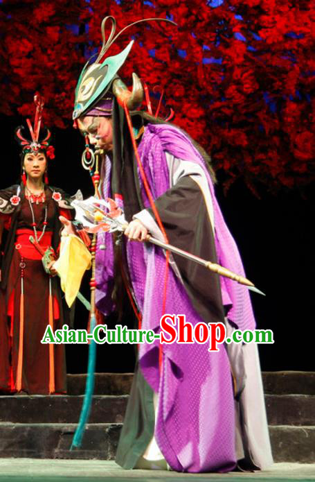 Chinese Traditional Ming Dynasty Shaman Apparels Costumes Historical Drama Ancient Miao Nationality Wizard Garment Zhang Taiguan Clothing and Headwear
