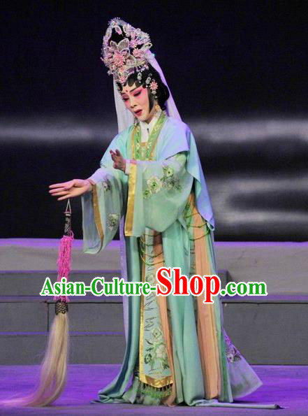 Chinese Ancient Goddess Zhen Yuchan Garment Three Kingdoms Period Beauty Costumes and Headdress Traditional Imperial Consort Dress Apparels