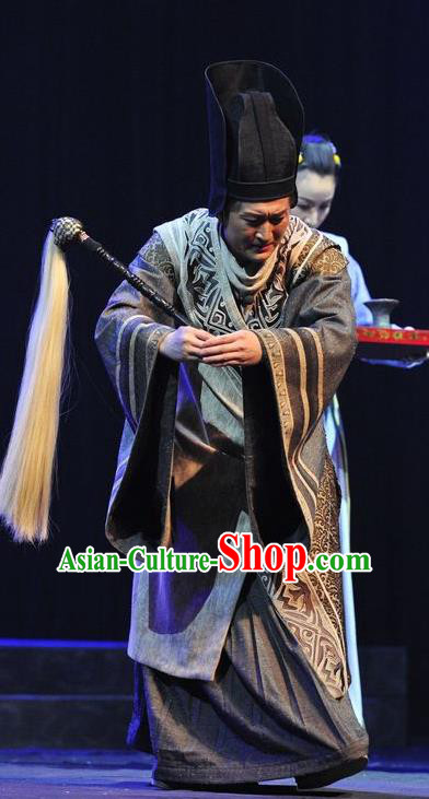 Chinese Traditional Northern Wei Dynasty Eunuch Apparels Costumes Historical Drama Bei Wei Feng Yang Ancient Palace Servant Garment Clothing and Headwear