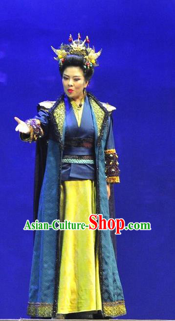 Chinese Historical Drama Bei Wei Feng Yang Ancient Queen Garment Costumes Traditional Northern Wei Dynasty Empress Dowager Dress Court Woman Apparels and Headdress