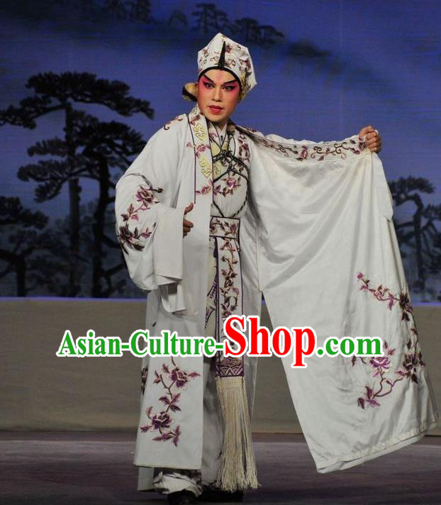 Fan Lihua Return Tang Chinese Guangdong Opera Wusheng Apparels Costumes and Headwear Traditional Cantonese Opera Swordsman Garment Martial Man Clothing