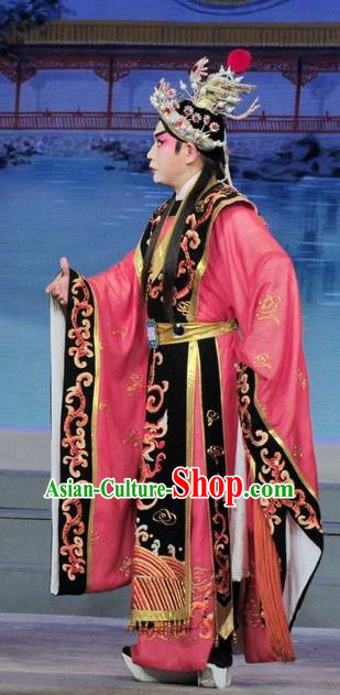 Luo Shui Qing Meng Chinese Guangdong Opera Cao Pi Apparels Costumes and Headwear Traditional Cantonese Opera Duke Garment King Clothing