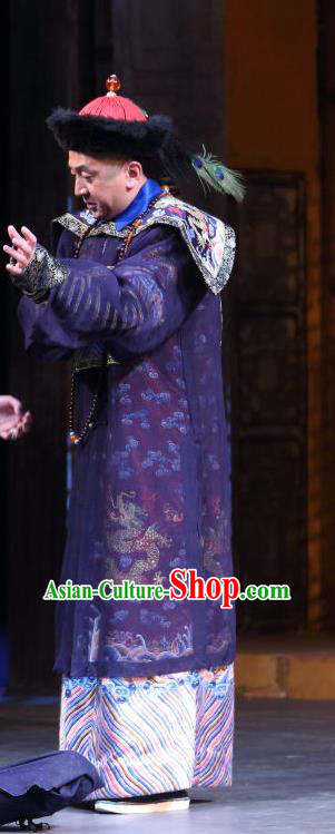 Chinese Traditional Qing Dynasty Apparels Costumes Historical Drama Wang Fu Jing Ancient Official Garment Minister Clothing and Headwear