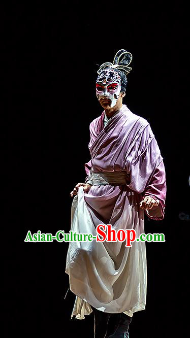 Chinese Traditional Stage Performance Male Role Apparels Costumes Historical Drama The Prince of Lanling Ancient Actor Garment Clothing and Headwear