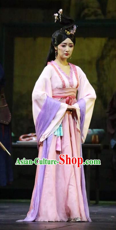 Chinese Historical Drama Da Song Yu Shi Ancient Dance Lady Empress Garment Costumes Traditional Stage Show Young Beauty Dress Courtesan He Xian Apparels and Headdress