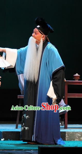 Cao Min Song Shijie Chinese Sichuan Opera Old Scholar Apparels Costumes and Headpieces Peking Opera Highlights Laosheng Garment Civilian Clothing