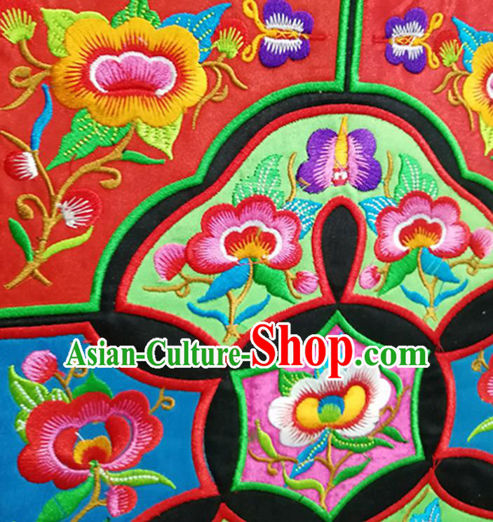 Chinese Traditional Embroidered Flowers Patch Decoration Embroidery Applique Craft Embroidered Accessories