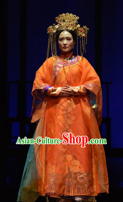 Chinese Historical Drama Empresses In Palace Ancient Imperial Consort Garment Costumes Traditional Stage Show Dress Qing Dynasty Court Female Apparels and Headpieces