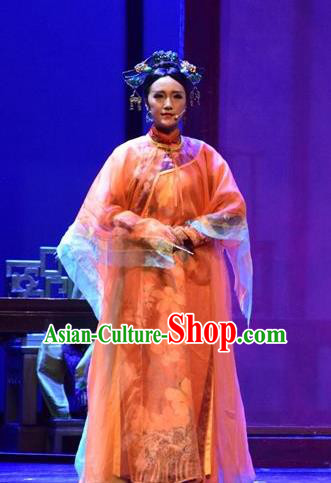 Chinese Historical Drama Empresses In Palace Ancient Imperial Consort Garment Costumes Traditional Stage Show Dress Qing Dynasty Court Female Apparels and Headpieces