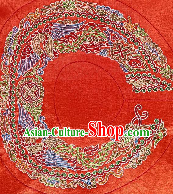 Chinese Traditional Embroidered Red Patch Decoration Embroidery Applique Craft Embroidered Accessories