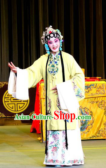 Chinese Sichuan Opera Highlights Diva Garment Costumes and Headdress He Gong Huan Qing Traditional Peking Opera Princess Consort Dress Rani Apparels