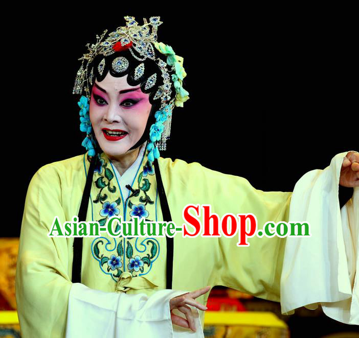 Chinese Sichuan Opera Highlights Diva Garment Costumes and Headdress He Gong Huan Qing Traditional Peking Opera Princess Consort Dress Rani Apparels