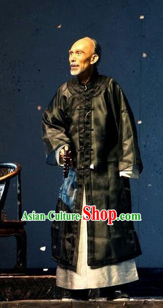 Chinese Traditional Buddhist Master Clothing Stage Performance Historical Drama Apparels Costumes Ancient Elderly Male Yang Renshan Garment