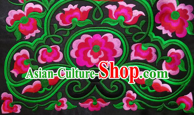 Chinese Traditional Embroidered Flowers Pattern Patch Cloth Decoration Embroidery Craft Embroidered Accessories