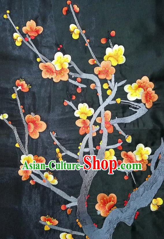 Chinese Traditional Embroidered Peach Blossom Pattern Cloth Patch Decoration Embroidery Craft Embroidered Accessories