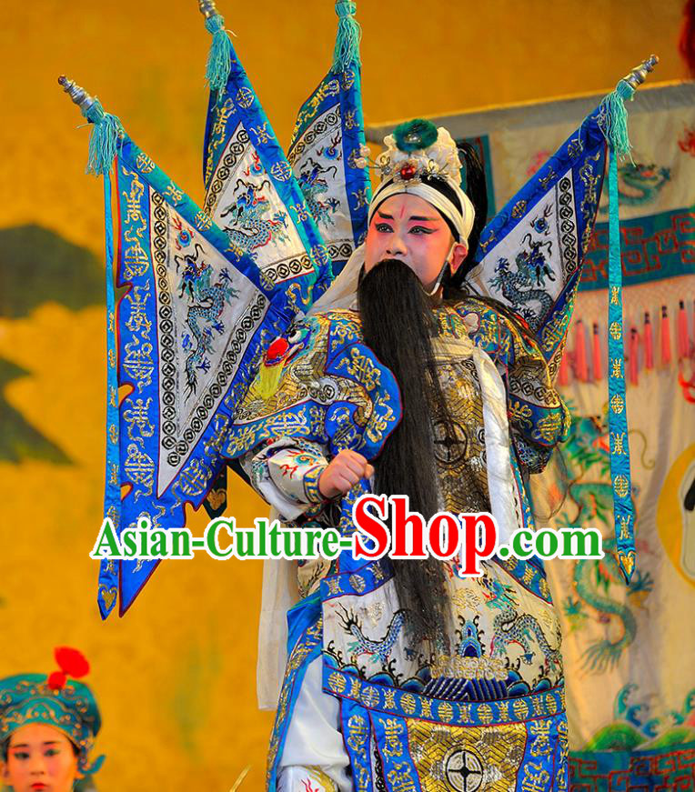 Sui Chao Luan Chinese Sichuan Opera Apparels Costumes and Headpieces Peking Opera Highlights Garment General Wu Yunzhao Kao Clothing with Flags