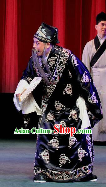 Chinese Sichuan Opera Landlord Apparels Costumes and Headpieces Peking Opera Highlights Old Man Garment Elderly Male Clothing