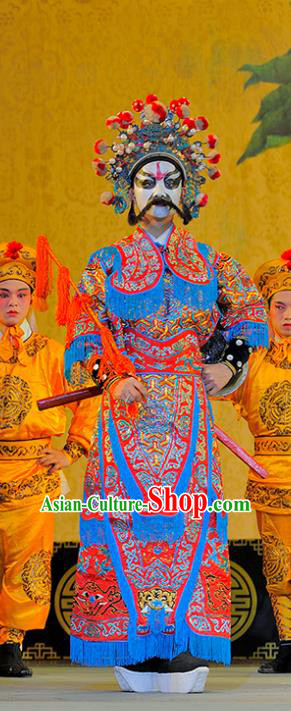Sui Chao Luan Chinese Sichuan Opera Soldier Apparels Costumes and Headpieces Peking Opera Highlights Martial Man Garment General Shang Situ Clothing