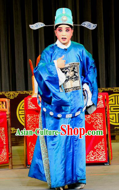 Chinese Sichuan Opera Young Male Apparels Costumes and Headpieces Peking Opera Highlights Official Garment Governor Li Baotong Clothing