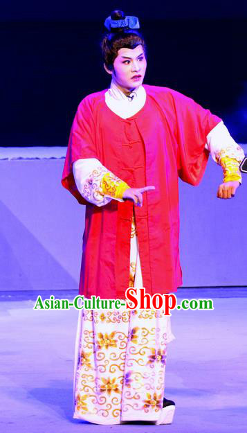 Fu Gui Rong Hua Chinese Sichuan Opera Prisoner Apparels Costumes and Headpieces Peking Opera Highlights Xiaosheng Garment Prince Hao Tian Clothing