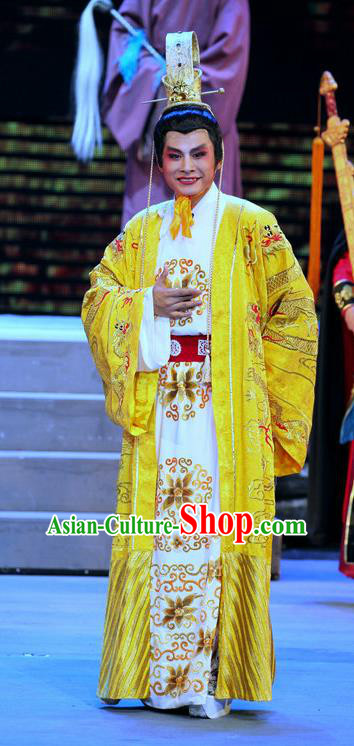 Fu Gui Rong Hua Chinese Sichuan Opera Crown Prince Hao Tian Apparels Costumes and Headpieces Peking Opera Highlights Xiaosheng Garment Young Male Clothing