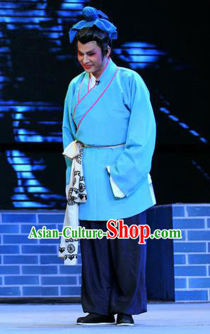 Fu Gui Rong Hua Chinese Sichuan Opera Waiter Apparels Costumes and Headpieces Peking Opera Highlights Young Male Garment Xiaosheng Clothing