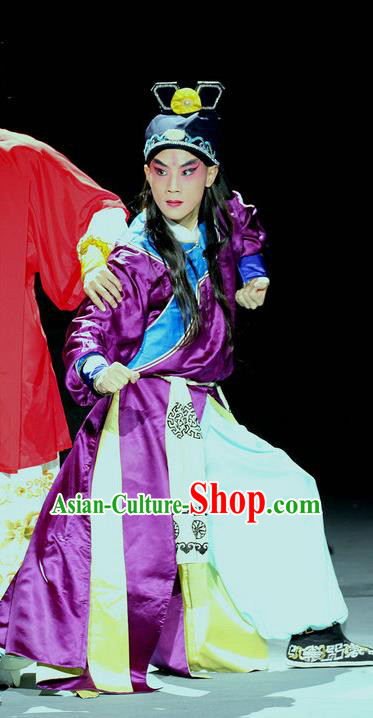 Fu Gui Rong Hua Chinese Sichuan Opera Swordsman Qian Rongsong Apparels Costumes and Headpieces Peking Opera Highlights Martial Male Garment Takefu Clothing