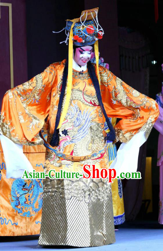 Yang Guang Na Sao Chinese Sichuan Opera Emperor Apparels Costumes and Headpieces Peking Opera Highlights Clown Garment Lord Yang Guang Clothing