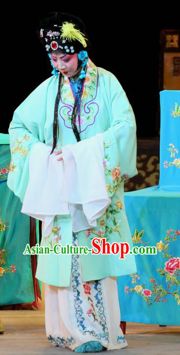 Chinese Sichuan Opera Highlights Actress Bu Qiaozhen Garment Costumes and Headdress En Chou Ji Traditional Peking Opera Young Beauty Dress Hua Tan Apparels