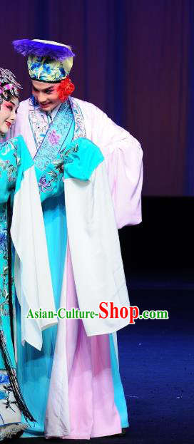 Wu Song Chinese Sichuan Opera Ricn Childe Apparels Costumes and Headpieces Peking Opera Highlights Xiaosheng Garment Young Male Ximen Qing Clothing