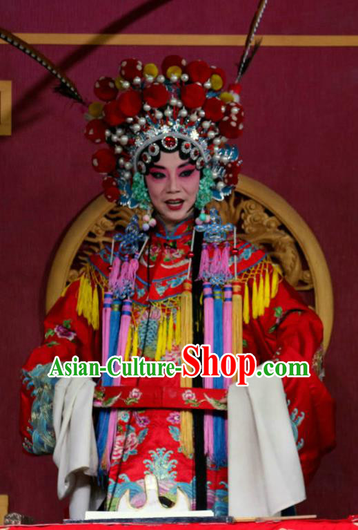 Chinese Sichuan Opera Highlights Tao Ma Tan Garment Costumes and Headdress Zhan Ying Long Traditional Peking Opera Female General Fan Lihua Dress Apparels