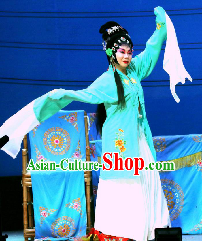 Chinese Sichuan Opera Highlights Actress You Erjie Garment Costumes and Headdress Traditional Peking Opera Young Female Dress Diva Apparels