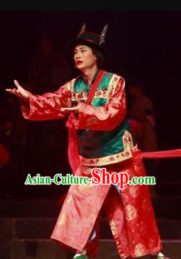 Jin Zi Chinese Sichuan Opera Bridegroom Jiao Daxing Apparels Costumes and Headpieces Peking Opera Highlights Young Male Garment Niche Clothing