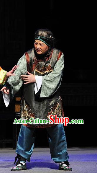 Chinese Sichuan Highlights Opera Landlord Shiva Garment Costumes and Headdress Traditional Peking Opera Pantaloon Dress Elderly Female Apparels