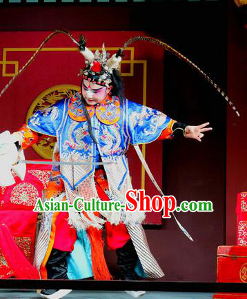 Jin Dian Jing Song Chinese Sichuan Opera King Songkang Apparels Costumes and Headpieces Peking Opera Highlights Garment Clown Clothing
