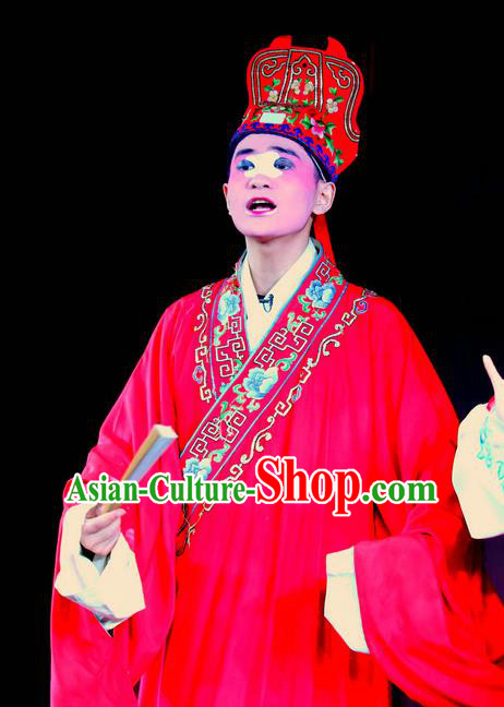 Zuan Gou Dong Chinese Sichuan Opera Clown Apparels Costumes and Headpieces Peking Opera Highlights Xiaosheng Garment Scholar Xing Chang Clothing