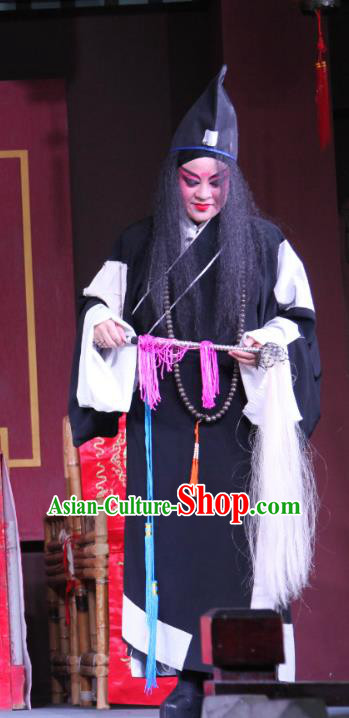 Chinese Sichuan Opera Poor Man Apparels Costumes and Headpieces Peking Opera Highlights Beggar Garment Han Xiangzi Clothing