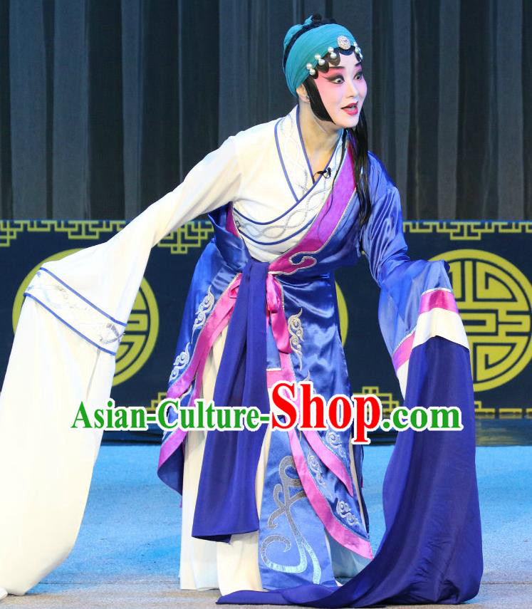 Chinese Sichuan Highlights Opera Hua Tan Garment Costumes and Headdress Lady Macbeth Traditional Peking Opera Young Female Dress Actress Apparels