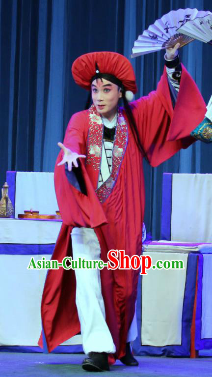 Bai Mian Hu Xiao Fang Chinese Sichuan Opera Bully Apparels Costumes and Headpieces Peking Opera Highlights Wusheng Garment Brigand Xiao Fang Clothing