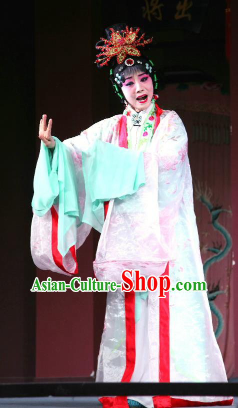 Chinese Sichuan Opera Highlights Hua Tan Dian Chan Garment Costumes and Headdress Pan Diao Traditional Peking Opera Young Beauty Dress Diva Apparels